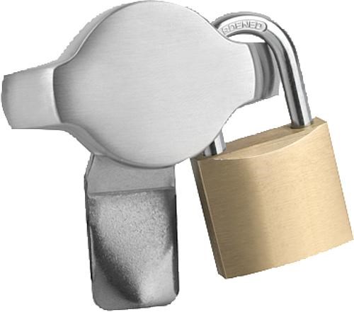 Drehriegel Edelstahl 
mit Knebelbetätigung