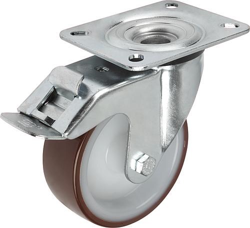 Stahlblech-Lenk- und Bockrollen 
Standard-Ausführung