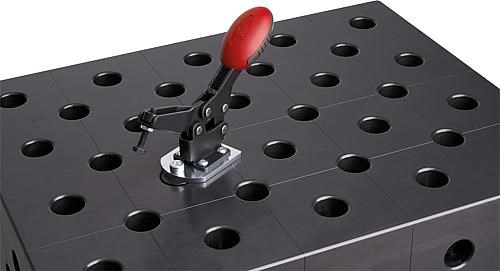 Spannbolzen Stahl oder Edelstahl 
mit Adapterplatte