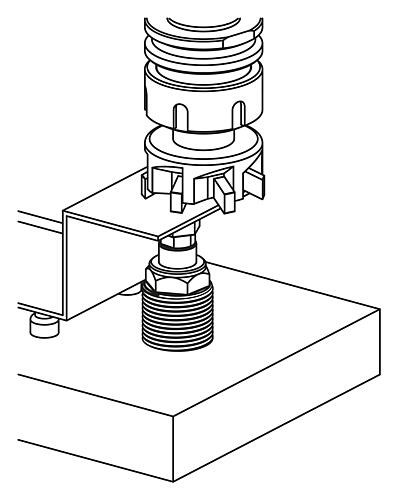 Abstützelemente hydraulisch einschraubbar 
einfach wirkend mit Federrückstellung