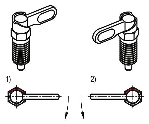 Sperrriegel 
mit Anschlag