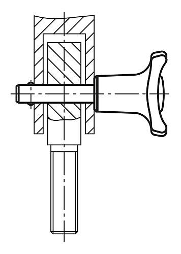 Kugelsperrbolzen mit Kunststoff-Griff