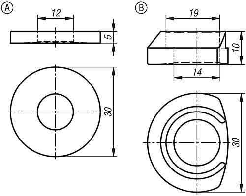 Spannring für Aufspannbolzen flexibel