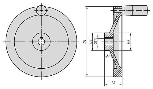 Scheibenhandräder 
aus Aluminium