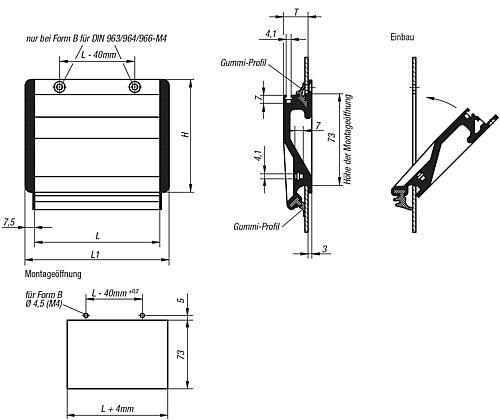 Schalengriffe Aluminium 