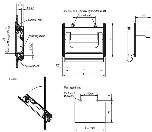 Schalengriffe Aluminium klappbar