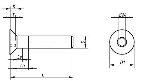 Senkschrauben mit Innensechskant
DIN EN ISO 10642