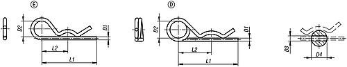 Federstecker 
ähnlich DIN 11024