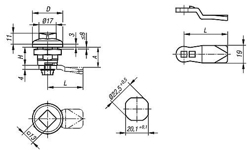 Drehriegel 
im Hygienic DESIGN