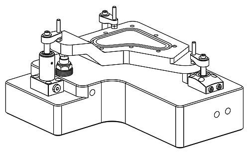 Schwenkspanner hydraulisch kompakt 
doppelt / einfach wirkend mit Federrückstellung